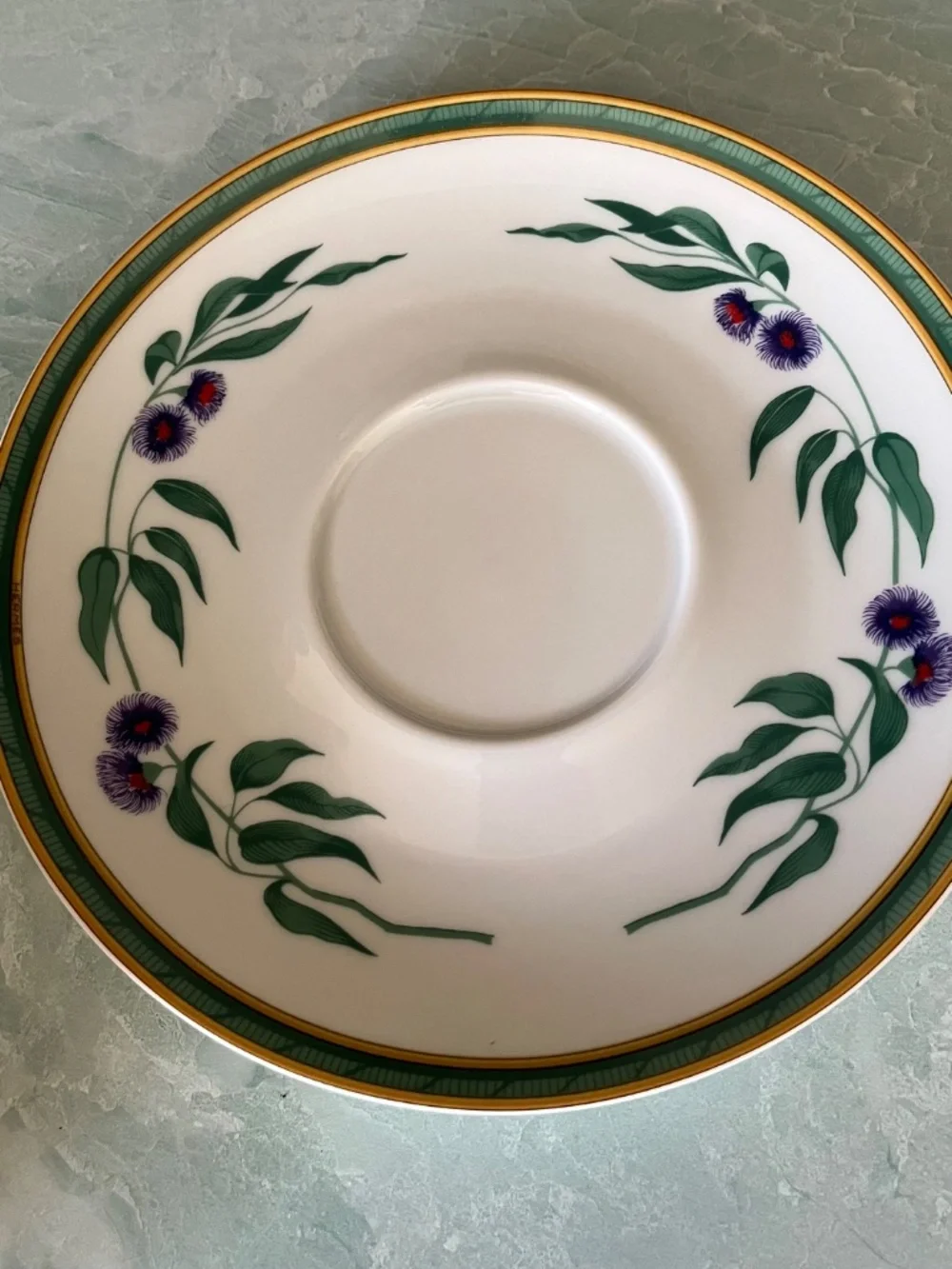 Rare Hermès Toucans Limoges Porcelain Large Breakfast Cup & Saucer Set of 2